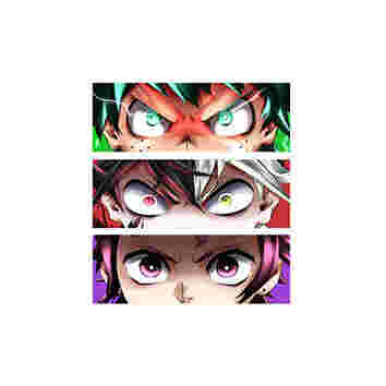 Duke x Asta x Tanjiro - AUTOCOLLANT ANIME 3D