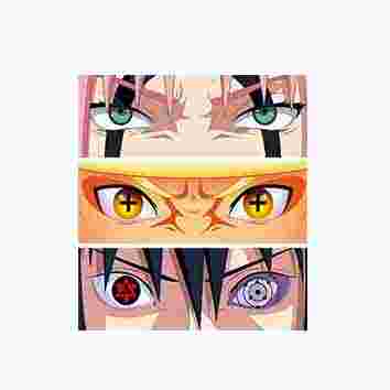 Naruto x Sasuke x Sakura Naruto - AUTOCOLLANT ANIME 3D