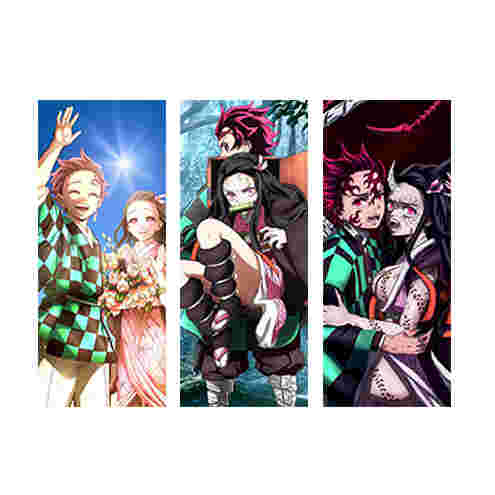 Tanjiro  x Nezuko Demon slayer - AUTOCOLLANT ANIME 3D