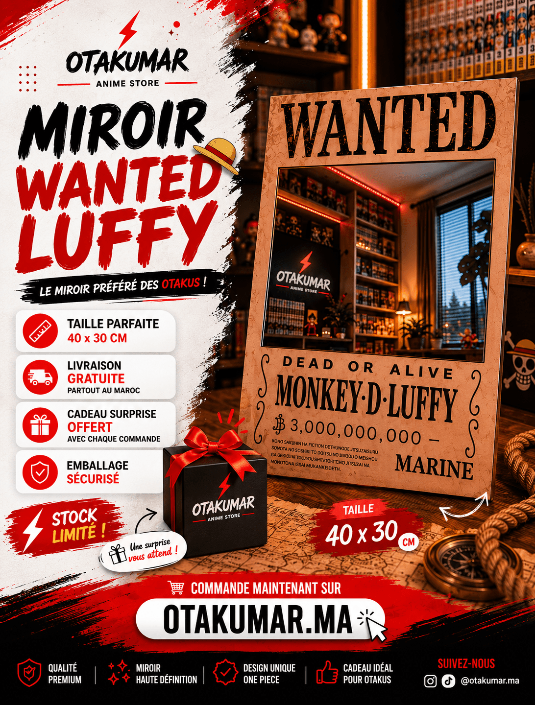 Fans de One Piece, ce miroir est fait pour vous